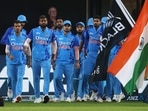 Hardik Pandya leads the Indian team onto the field during the T20I series against New Zealand in November 2022.(AFP/File Photo) Hardik Pandya leads the Indian team onto the field during the T20I series against New Zealand in November 2022.(AFP/File Photo)