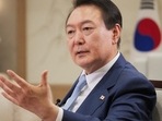 South Korea: South Korean President Yoon Suk-yeol speaks at an interview.