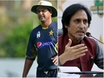 Misbah-ul-Haq and Waqar Younis; Ramiz Raja(File) Misbah-ul-Haq and Waqar Younis; Ramiz Raja(File)