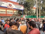Massive protest outside the Sultanpuri Police Station after woman dragged by car for kms in Delhi dies.