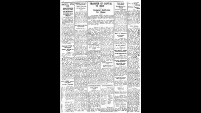 HT This Day: January 4, 1933 -- Transfer of capital to Delhi
