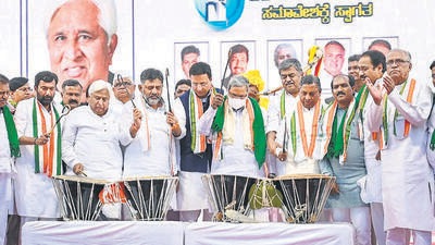 A complaint was filed against 18 theatre artists who staged the play, alleging there were comments derogatory to Siddaramaiah. (PTI) A complaint was filed against 18 theatre artists who staged the play, alleging there were comments derogatory to Siddaramaiah. (PTI)
