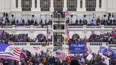 Insurrectionists loyal to the then President Donald Trump breach the Capitol in Washington on January 6, 2021. (AP) Insurrectionists loyal to the then President Donald Trump breach the Capitol in Washington on January 6, 2021. (AP)