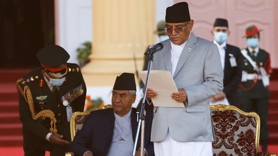 Nepal: Nepal's newly elected Prime Minister Pushpa Kamal Dahal. (Reuters)