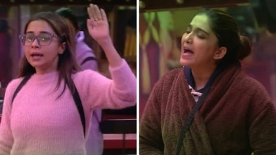 A still from the promo of Bigg Boss 16 featuring Tina Datta and Nimrit Kaur Ahluwalia. A still from the promo of Bigg Boss 16 featuring Tina Datta and Nimrit Kaur Ahluwalia.