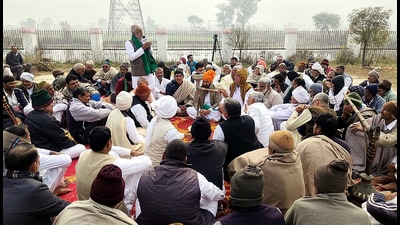 On Monday, a panchayat was held at Jhajjar’s Dabla village, which was presided over by the head of Dhankhar-12 Khap Yudhveer Singh, where they discussed the case of alleged sexual harassment against Haryana minister Sandeep Singh being filed by a woman coach, who belongs to a Jhajjar village. (Manoj Dhaka /HT) On Monday, a panchayat was held at Jhajjar’s Dabla village, which was presided over by the head of Dhankhar-12 Khap Yudhveer Singh, where they discussed the case of alleged sexual harassment against Haryana minister Sandeep Singh being filed by a woman coach, who belongs to a Jhajjar village. (Manoj Dhaka /HT)