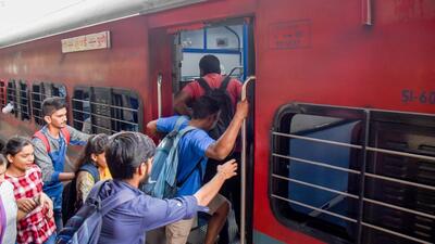 Pune, India - Aug. 17, 2019: Intercity express at Platform number 6 of Pune railway Station in Pune, India, on Saturday, August 17, 2019. (Photo by Sanket Wankhade/HT PHOTO) (REPRESENTATIVE PHOTO)