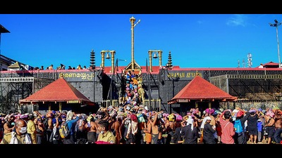 The Sabarimala temple, situated in Periyar tiger reserve in Western Ghat mountain ranges, had witnessed two major stampedes in 1999 and 2011 in which more than 160 people died. (PTI)