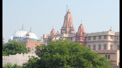 The Shahi Eidgah mosque adjoining the Sri Krishna Janmabhoomi temple in Mathura. (File Photo)