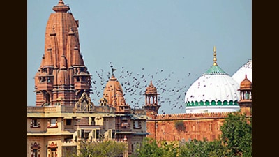 The Sri Krishna Janmabhoomi temple and the Shahi Eidgah mosque in Mathura. (KK Arora)