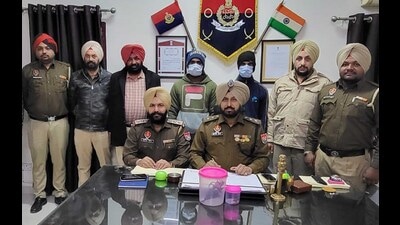 The accused in custody of Ludhiana police. The accused in custody of Ludhiana police.