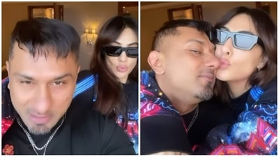 Honey Singh with girlfriend Tina Thadani. Honey Singh with girlfriend Tina Thadani.