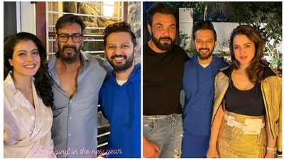 Kajol and Ajay Devgn partied with Vatsal Sheth, Bobby Deol and Tanya Deol.