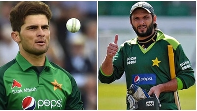 Shaheen Shah Afridi and Shahid Afridi Shaheen Shah Afridi and Shahid Afridi