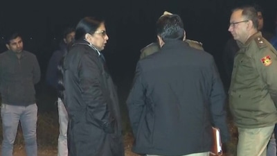 Delhi Police Special CP Shalini Singh at Janauti village as part of the investigations into the death of the woman who was dragged by car in Sultanpuri. (Twitter/ANI) Delhi Police Special CP Shalini Singh at Janauti village as part of the investigations into the death of the woman who was dragged by car in Sultanpuri. (Twitter/ANI)