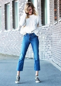 Crop-length jeans is a timeless classic for a reason. You must have this denim in your 2023 collection. (pinterest)