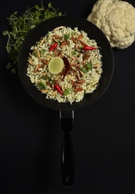 Almond and cauliflower rice salad (Chef Manish Mehrotra) Almond and cauliflower rice salad (Chef Manish Mehrotra)