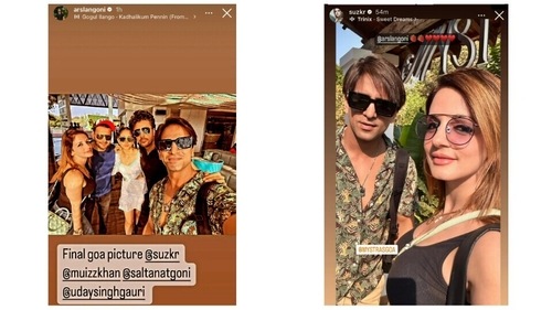 Sussanne Khan and Arslan Goni shared pictures from their Goa vacation via Instagram Stories. Sussanne Khan and Arslan Goni shared pictures from their Goa vacation via Instagram Stories.