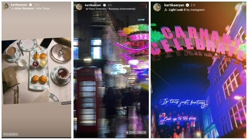 Kartik Aaryan shared these pics from London. Kartik Aaryan shared these pics from London.