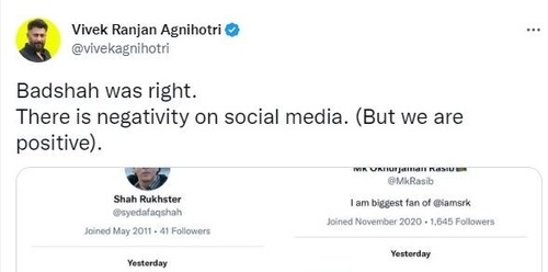 Taking to Twitter on Sunday, Vivek Agnihotri shared a post.