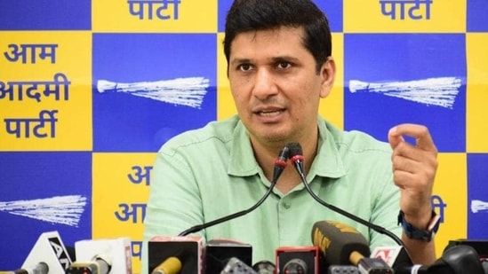 AAP leader Saurabh Bharadwaj.(HT File Photo)