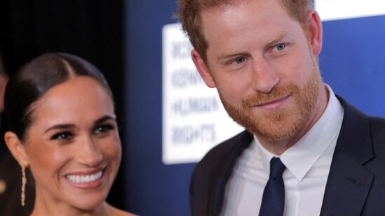 Prince Harry, Duke of Sussex, and Meghan, Duchess of Sussex attend the 2022 Robert F. Kennedy Human Rights Ripple of Hope Award Gala in New York City on December 6, 2022. REUTERS/Andrew Kelly/File Photo(REUTERS)
