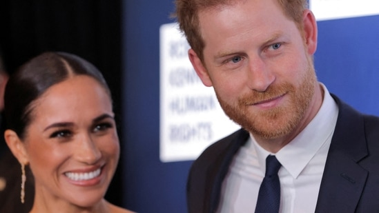 Prince Harry, Duke of Sussex, and Meghan, Duchess of Sussex attend the 2022 Robert F. Kennedy Human Rights Ripple of Hope Award Gala in New York City on December 6, 2022. REUTERS/Andrew Kelly/File Photo(REUTERS)