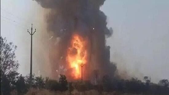 On Monday, the death toll in the fire that broke out at the factory rose to four, with one person critically injured and admitted to hospital for medical treatment. (HT FILE PHOTO)