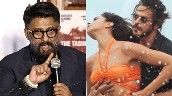 Vivek Agnihotri tweeted about Deepika Padukone and Shah Rukh Khan's Pathaan song Besharam Rang.