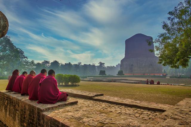Monks at Sarnath, BIhar. (Prabhjit S. Kalsi / Shutterstock) Monks at Sarnath, BIhar. (Prabhjit S. Kalsi / Shutterstock)