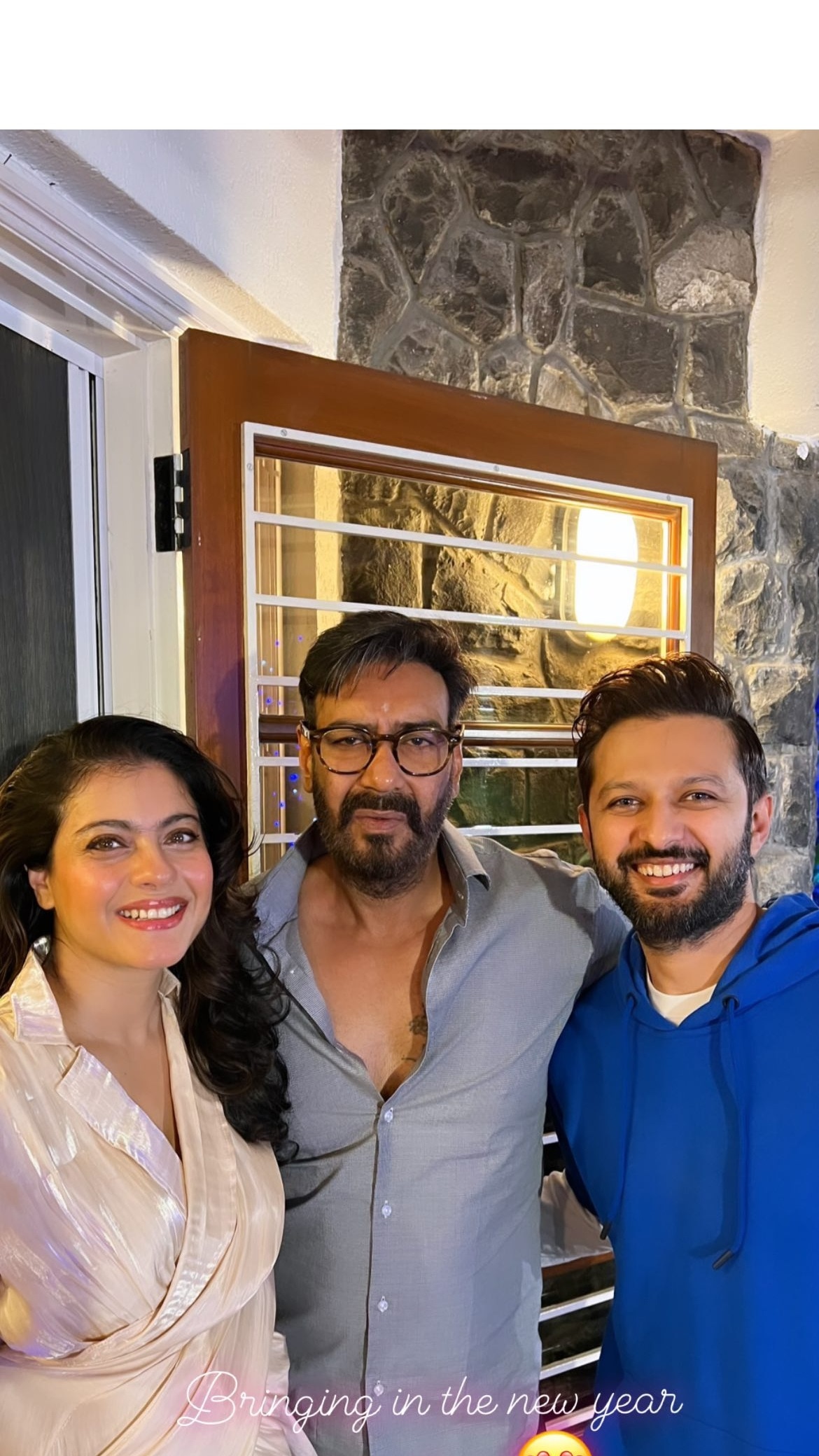 Kajol and Ajay Devgn at a New Year party.