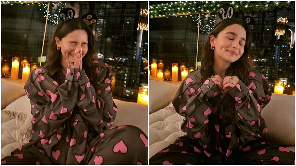 Alia Bhatt s adorable heart printed pyjama top and pants set for