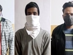 Three of the five accused who have been arrested in the Kanjhawala incident where a 20-year-old woman was killed after her scooty was allegedly hit by a car and later dragged for a few kilometres, in Delhi on Sunday. (ANI) Three of the five accused who have been arrested in the Kanjhawala incident where a 20-year-old woman was killed after her scooty was allegedly hit by a car and later dragged for a few kilometres, in Delhi on Sunday. (ANI)