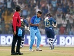 Shivam Mavi celebrates a dismissal during the 1st T20 against Sri Lanka(ANI) Shivam Mavi celebrates a dismissal during the 1st T20 against Sri Lanka(ANI)