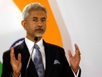 External Affairs Minister S Jaishankar addresses the media in Vienna, Austria on Monday. 