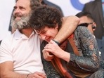 The official Twitter account of the All India Mahila Congress also shared heartwarming photos of the brother-sister duo sharing a laugh together. The official Twitter account of the All India Mahila Congress also shared heartwarming photos of the brother-sister duo sharing a laugh together.