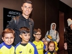 Cristiano Ronaldo poses for picture with Saudi children Cristiano Ronaldo poses for picture with Saudi children