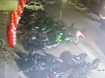 Screengrab from the purported video showing the victim and another woman fighting outside a hotel in Delhi before the incident on Sunday. Screengrab from the purported video showing the victim and another woman fighting outside a hotel in Delhi before the incident on Sunday.