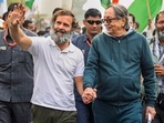 Congress leader Rahul Gandhi with former Research and Analysis Wing (R&AW) chief A.S. Dulat during the party's 'Bharat Jodo Yatra', in New Delhi, Tuesday, Jan. 3, 2023.(PTI) Congress leader Rahul Gandhi with former Research and Analysis Wing (R&AW) chief A.S. Dulat during the party's 'Bharat Jodo Yatra', in New Delhi, Tuesday, Jan. 3, 2023.(PTI)