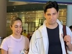 Kiara Advani and Sidharth Malhotra seen at Mumbai airport early Tuesday. (Viral Bhayani) Kiara Advani and Sidharth Malhotra seen at Mumbai airport early Tuesday. (Viral Bhayani)