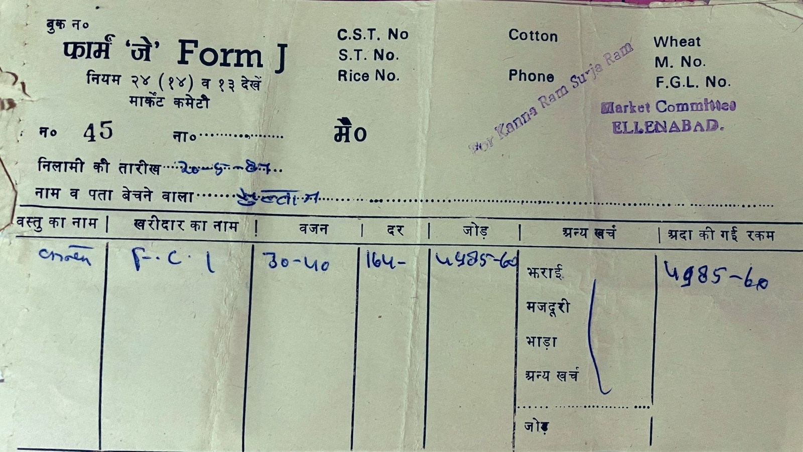 ‘When wheat used to be at 1.6 rupees per kg’ IFS officer posts J Form