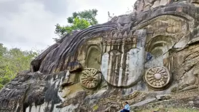 Unakoti, Tripura: Unakoti, a town in Tripura surrounded by dense forests, is well known for its enormous bas-relief sculptures. Here, stories and tales are deeply ingrained in the stone and rock-cut sculptures. In Tripura, the third-smallest state in North East India, Unakoti is extremely close to Agartali. You may also stroll through the sweet tiny villages of Unakoti and take in the friendliness and hospitality of the Lushai and Reang tribes. (Instagram/@ripon_debbarma_) Unakoti, Tripura: Unakoti, a town in Tripura surrounded by dense forests, is well known for its enormous bas-relief sculptures. Here, stories and tales are deeply ingrained in the stone and rock-cut sculptures. In Tripura, the third-smallest state in North East India, Unakoti is extremely close to Agartali. You may also stroll through the sweet tiny villages of Unakoti and take in the friendliness and hospitality of the Lushai and Reang tribes. (Instagram/@ripon_debbarma_)