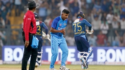 Shivam Mavi celebrates a dismissal during the 1st T20 against Sri Lanka (ANI) Shivam Mavi celebrates a dismissal during the 1st T20 against Sri Lanka (ANI)