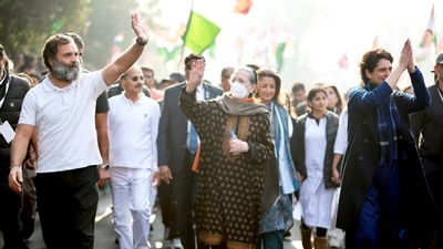 Bharat Jodo will resume on Tuesday after a break of 9 days in Delhi. It will resume from Loni in Ghaziabad district and enter Baghpat from Mavikala. (PTI file) Bharat Jodo will resume on Tuesday after a break of 9 days in Delhi. It will resume from Loni in Ghaziabad district and enter Baghpat from Mavikala. (PTI file)