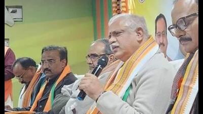 Bharatiya Janata Party (BJP) national general secretary (organization) BL Santhosh at a meeting in Lucknow . (Sourced) Bharatiya Janata Party (BJP) national general secretary (organization) BL Santhosh at a meeting in Lucknow . (Sourced)