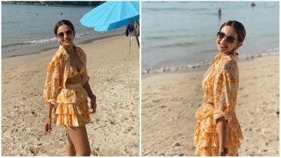 Rakul Preet has had a great 2022 with several hit films and is now welcoming 2023 with a happy vibe in Phuket. The actor recently took to her Instagram handle to share a slew of images of herself chilling by the beach in a yellow skirt set. (Instagram/@rakulpreet) Rakul Preet has had a great 2022 with several hit films and is now welcoming 2023 with a happy vibe in Phuket. The actor recently took to her Instagram handle to share a slew of images of herself chilling by the beach in a yellow skirt set. (Instagram/@rakulpreet)