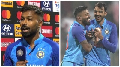 Speaking at the presentation ceremony, Indian skipper Hardik Pandya revealed why spinner Axar Patel bowled the final over (BCCI-PTI) Speaking at the presentation ceremony, Indian skipper Hardik Pandya revealed why spinner Axar Patel bowled the final over (BCCI-PTI)