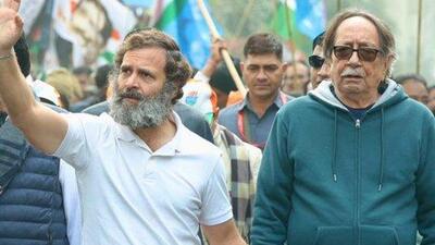 Former RAW chief Dulat, Rahul Gandhi walk hand-in-hand during Bharat Jodo Yatra (Twitter Photo) Former RAW chief Dulat, Rahul Gandhi walk hand-in-hand during Bharat Jodo Yatra (Twitter Photo)