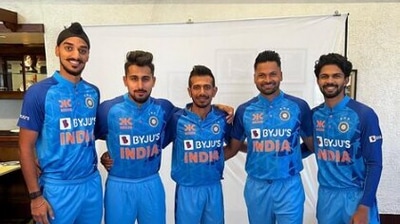 Yuzvendra Chahal posted a photo of the new jersey. (Instagram) Yuzvendra Chahal posted a photo of the new jersey. (Instagram)