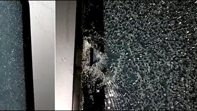 Stones pelted at Vande Bharat Express connecting Howrah to New Jalpaiguri, four days after its launch, near Malda station on Tuesday. (ANI)
